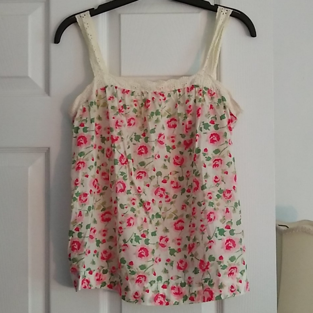 XS Ann Taylor Loft Floral Loose-fit Top